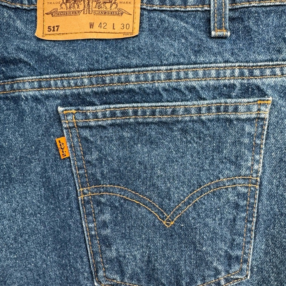 Vintage Levi's 517 Bootcut Jeans Made in USA 100% Cotton W42‎ L30